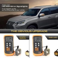 Sequential Amber LED Side Mirror Signal Lights For 2013-2021 LX570 2010-2022 GX460 - Smoked Lens 12 Sequential Amber LED Side Mirror Signal Lights For 2013-2021 LX570 2010-2022 GX460 - Smoked Lens -Professional Auto Parts Store sequential amber led side mirror signal lights for 2013 2021 lx570 2010 2022 gx460 smoked lens 12
