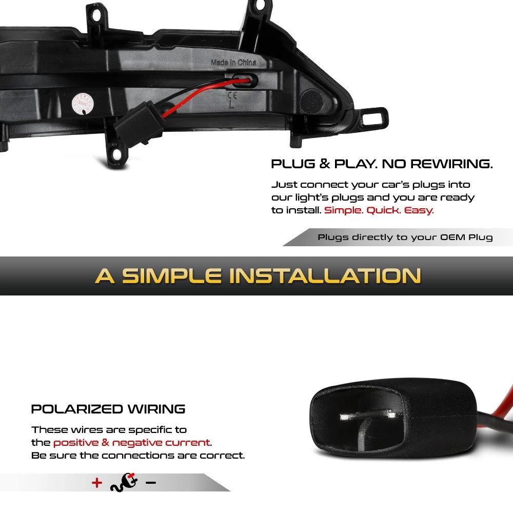 Sequential Amber LED Side Mirror Signal Lights For 2013-2021 LX570 2010-2022 GX460 - Smoked Lens 7 Sequential Amber LED Side Mirror Signal Lights For 2013-2021 LX570 2010-2022 GX460 - Smoked Lens - Image 5