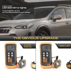 Sequential Amber LED Side Mirror Signal Lights For 2018+ Subaru Outback Crosstrek Forester - Smoked Lens -Professional Auto Parts Store sequential amber led side mirror signal lights for 2018 subaru outback crosstrek forester smoked lens 12