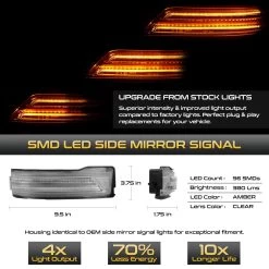 Sequential Amber LED Side Mirror Signal Lights For 2019-2023 Dodge Ram 1500 - Clear Lens 11 Sequential Amber LED Side Mirror Signal Lights For 2019-2023 Dodge Ram 1500 - Clear Lens -Professional Auto Parts Store sequential amber led side mirror signal lights for 2019 2023 dodge ram 1500 clear lens 9