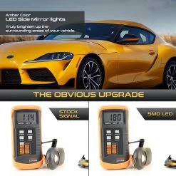 Sequential Amber LED Side Mirror Signal Lights For 2020-2023 Toyota GR Spura - Smoked Lens -Professional Auto Parts Store sequential amber led side mirror signal lights for 2020 2023 toyota gr spura smoked lens 14