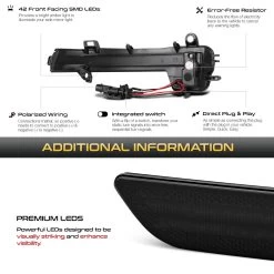 Sequential Amber LED Side Mirror Signal Lights For 2020-2023 Toyota GR Spura - Smoked Lens -Professional Auto Parts Store sequential amber led side mirror signal lights for 2020 2023 toyota gr spura smoked lens 20