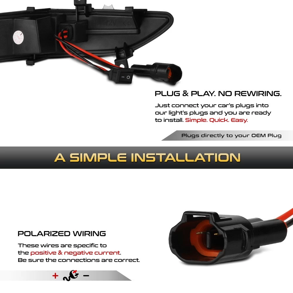 Sequential Amber LED Side Mirror Signal Lights For Subaru Forester Outback Legacy STI - Clear Lens 7 Sequential Amber LED Side Mirror Signal Lights For Subaru Forester Outback Legacy STI - Clear Lens - Image 5