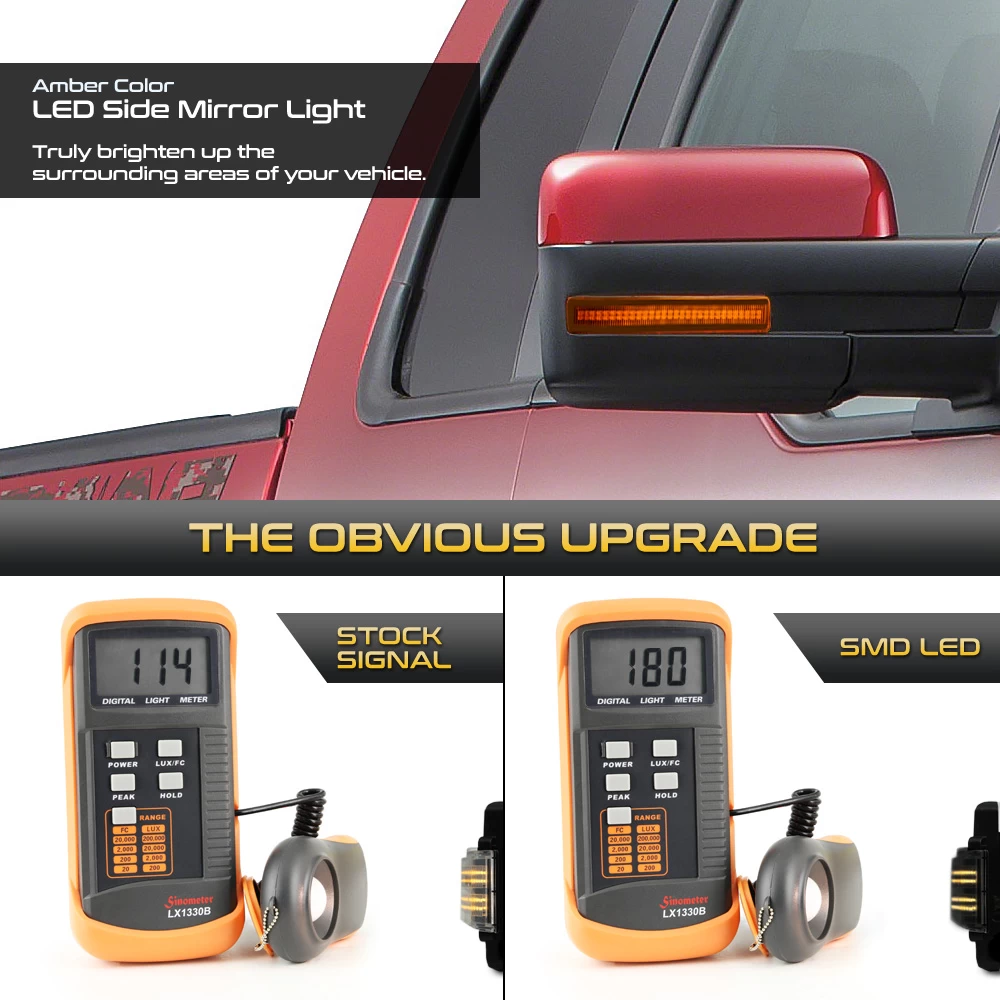 Sequential Signal - Amber LED Side Mirror Light 6 Sequential Signal - Amber LED Side Mirror Light - Image 4