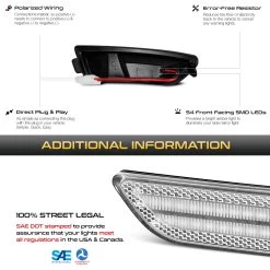 Sequential Signal - Amber LED Side Mirror Lights 2011-2022 Chrysler 300 - Clear Lens -Professional Auto Parts Store sequential signal amber led side mirror lights 2011 2022 chrysler 300 clear lens 25