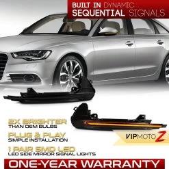 Sequential Signal - Amber LED Side Mirror Lights For 2012-2018 Audi A6 S6 - Smoked Lens 11 Sequential Signal - Amber LED Side Mirror Lights For 2012-2018 Audi A6 S6 - Smoked Lens -Professional Auto Parts Store sequential signal amber led side mirror lights for 2012 2018 audi a6 s6 smoked lens 13
