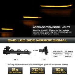 Sequential Signal - Amber LED Side Mirror Lights For BMW F25 F26 F15 F16 12 Sequential Signal - Amber LED Side Mirror Lights For BMW F25 F26 F15 F16 -Professional Auto Parts Store sequential signal amber led side mirror lights for bmw f25 f26 f15 f16 9