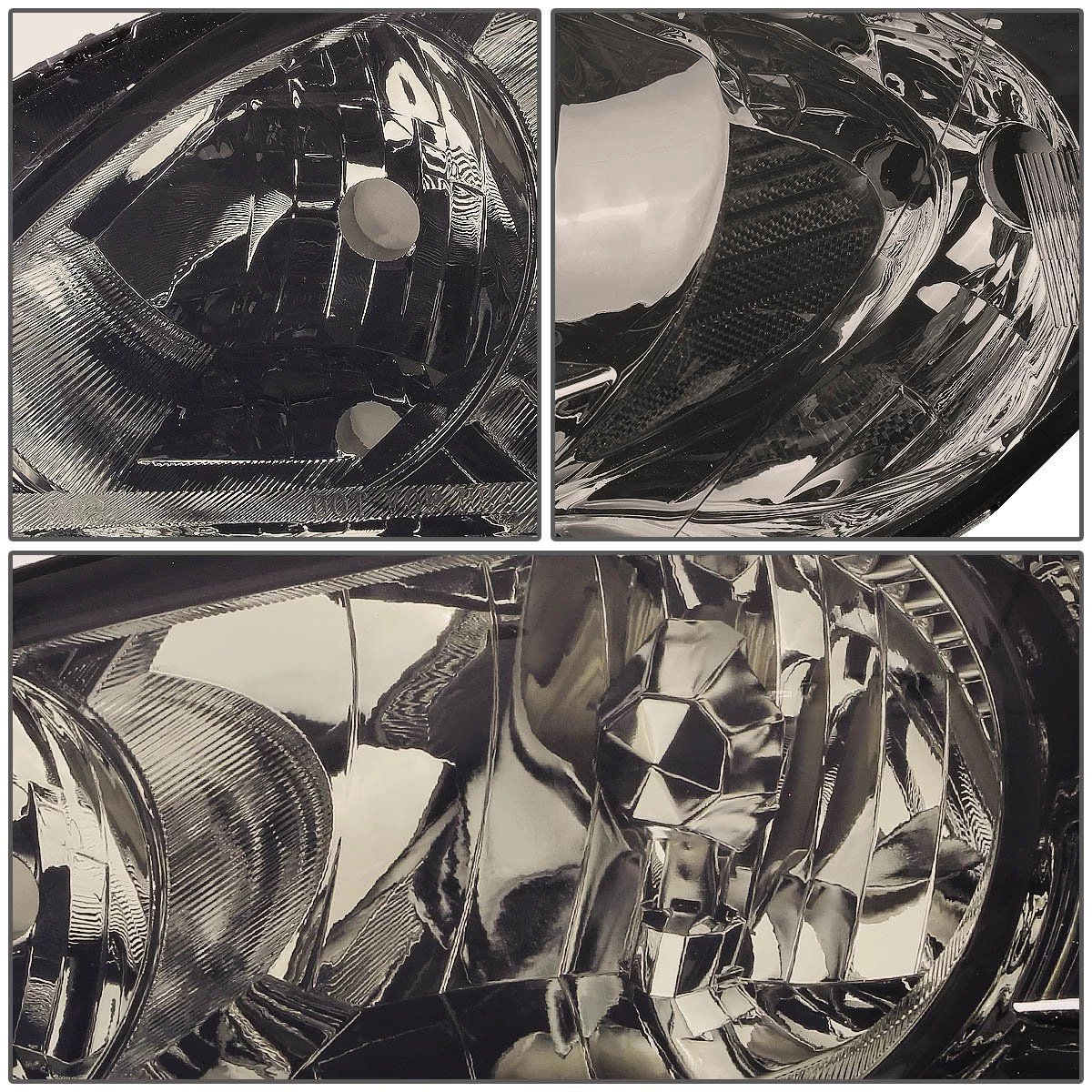 04-05 Honda Civic EX / LX / DX JDM Style Crystal Headlights - Smoked 4 04-05 Honda Civic EX / LX / DX JDM Style Crystal Headlights - Smoked - Image 2