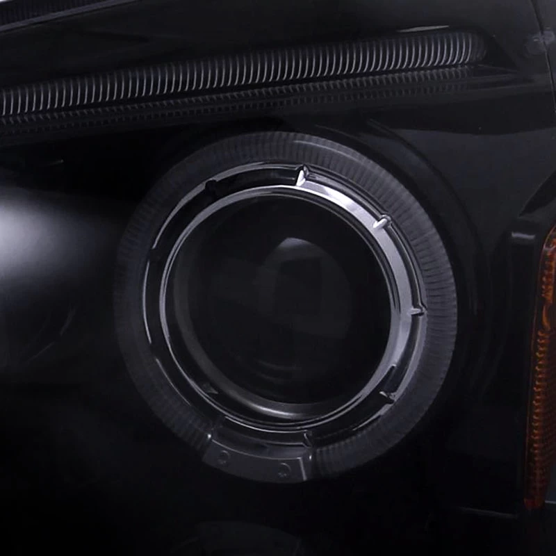 2002-2004 Acura RSX Dual Halo & LED Strip Projector Headlights - Gloss Black 5 2002-2004 Acura RSX Dual Halo & LED Strip Projector Headlights - Gloss Black - Image 3