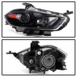 Dodge Dart 13-15 Halogen Only (Don't Fit HID Models ) Passenger Side Projector Headlight -OEM Right - Black -Professional Auto Parts Store spyder hd jh ddart13 h oe r dodge dart 13 15 halogen only don t fit hid models passenger side projector headlight oem right black 99