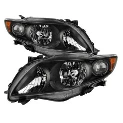 2009-2010 Toyota Corolla S/XRS Headlights Amber Reflector Headlamps