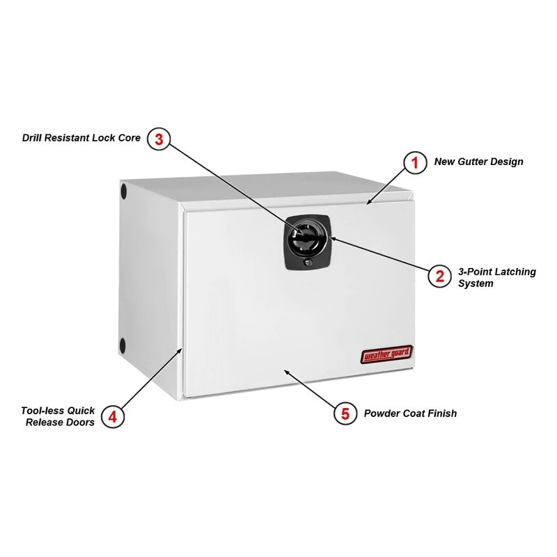 Weather Guard® 524-5-02 - Single Door Underbody Tool Box 4 Weather Guard® 524-5-02 - Single Door Underbody Tool Box - Image 2