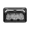 TRUX® TLED-H85 - 4x6" Rectangular Black LED Headlight With DRL -Professional Auto Parts Store tled h85