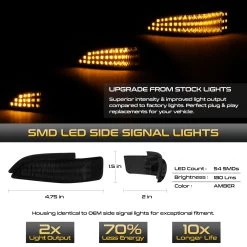 Toyota Corolla/Prius C Sequential LED Side Mirror Lights - Smoked Lens -Professional Auto Parts Store toyota corolla prius c sequential led side mirror lights smoked lens 12