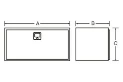 Lund® 8236T - Single Door Underbody Tool Box 5 Lund® 8236T - Single Door Underbody Tool Box -Professional Auto Parts Store underbody boxes