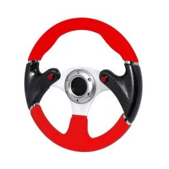Universal F16-Style Steering Wheel 320Mm - Red
