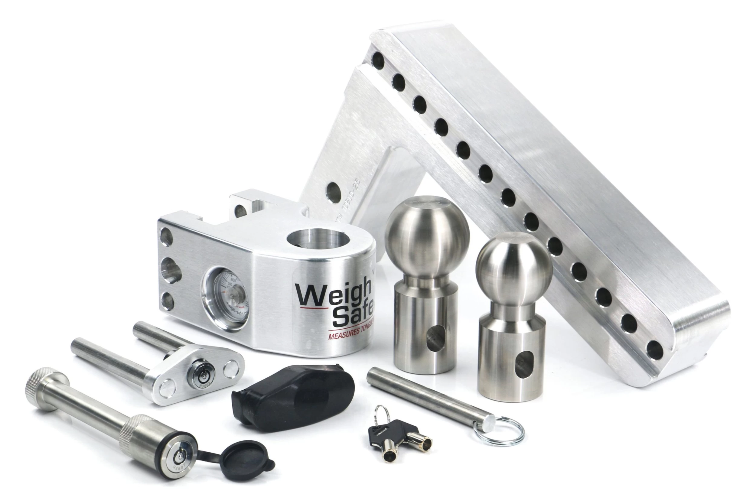 Weigh Safe® WS10-2.5-KA - Class 5 Adjustable 10" Drop Aluminum With Stainless Steel Balls Ball Mount With Built-in Scale For 2-1/2" Receivers 4 Weigh Safe® WS10-2.5-KA - Class 5 Adjustable 10" Drop Aluminum With Stainless Steel Balls Ball Mount With Built-in Scale For 2-1/2" Receivers - Image 2