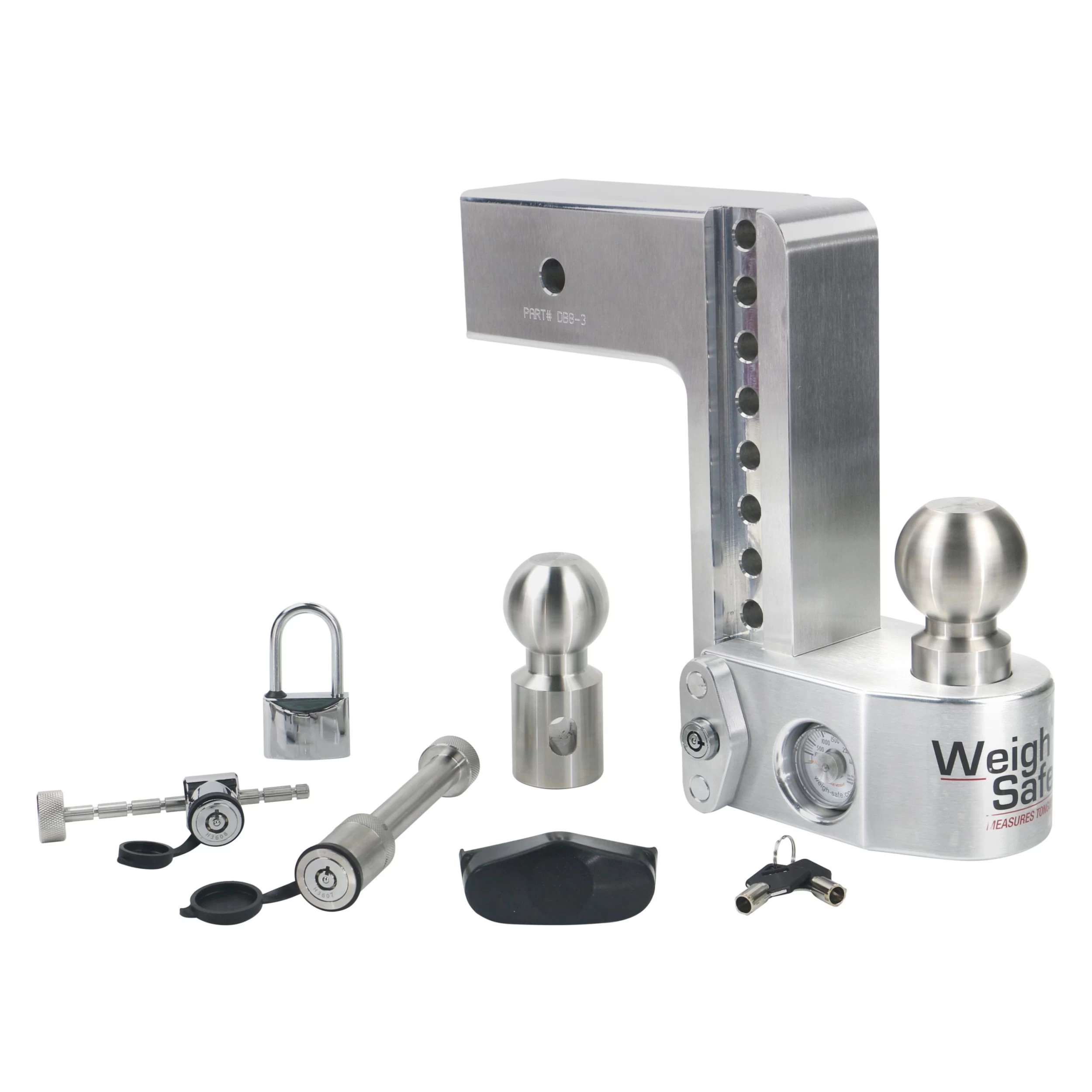 Weigh Safe® - Class 5 Adjustable Ball Mount Set With Built-in Scale For 3" Receivers 4 Weigh Safe® - Class 5 Adjustable Ball Mount Set With Built-in Scale For 3" Receivers - Image 2